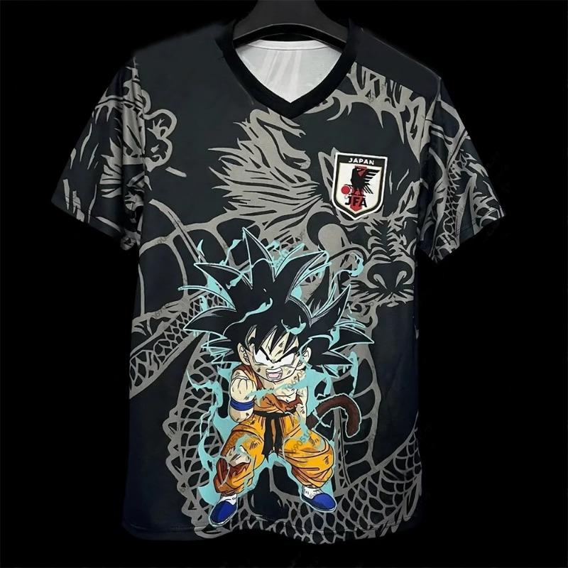 2026 Summer Dragon Ball  T-Shirt 3D Print Goku Soccer Lightning Oversized Loose Breathable Gym Streetwear Unisex   Adults Kids