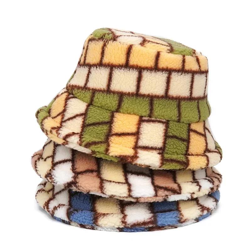 Winter Warm Fur Bucket Caps Women Men Outdoor Keep Warm Fluffy Panama Female Thickened Rabbit Hair Windproof Fisherman Caps