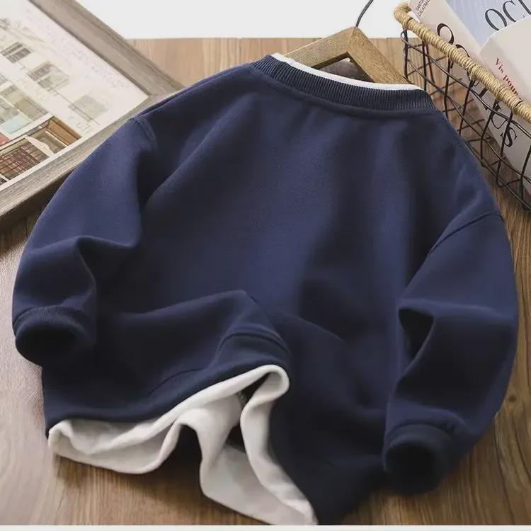 2024 Boys' Spring Trendy Two-Piece Sweatshirt with Letter Print
