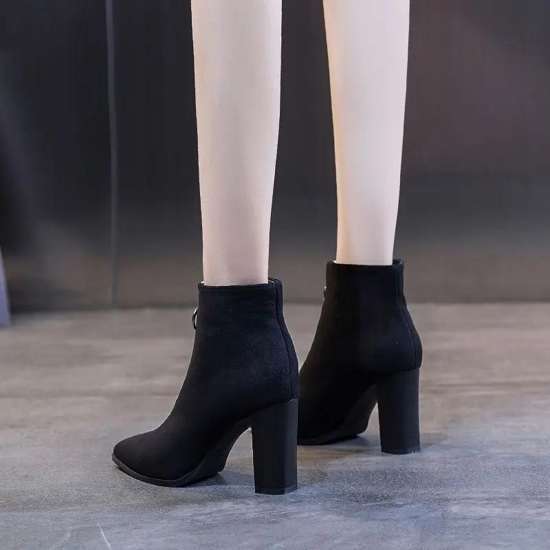 Woman Short Shoes Autumn New In Pointed Toe Booties Y2k Spring 2025 On Offer Designer Luxury Pu Hot Rock Ankle Boots for Women