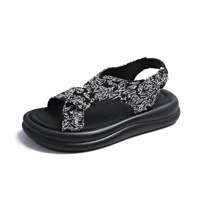 New Chinese Roman sandals women's 2025 new high-end skirt casual platform sports beach shoes women