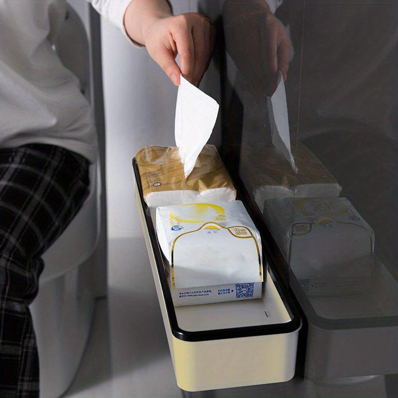 1 Stück Toilette Badezimmer Aufbewahrungsschrank Regal Wandhängend Lochfrei Multifunktionales Artefakt Über Toilettenregal Weißes Regal Organizer