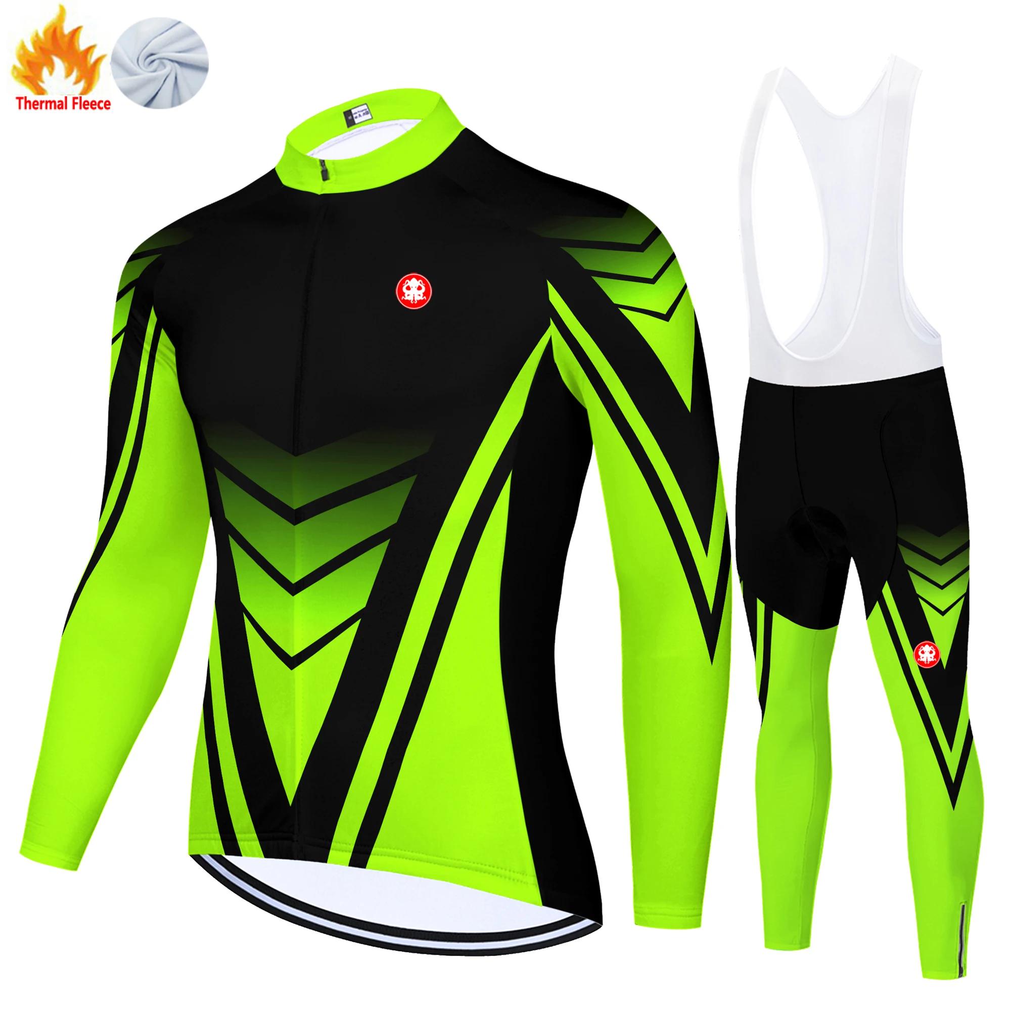

Зимний термофлисовый комплект для велоспорта мужской Велосипедная джерси Велосипедная одежда мужская Ropa Mtb Hombre Tenue Velo XL
