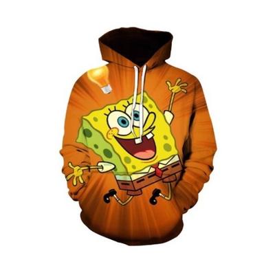 SpongeBob SquarePants Series 3D Digital Printed Men's Women's Loose Fitting Pullover Hoodies Fashionable Cute Cartoon Long Sleeved Hoodies