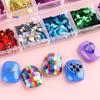 Laser Shiny Nail Glitter Flakes 12-Grid Nail Decoration Accessories  French Manicure