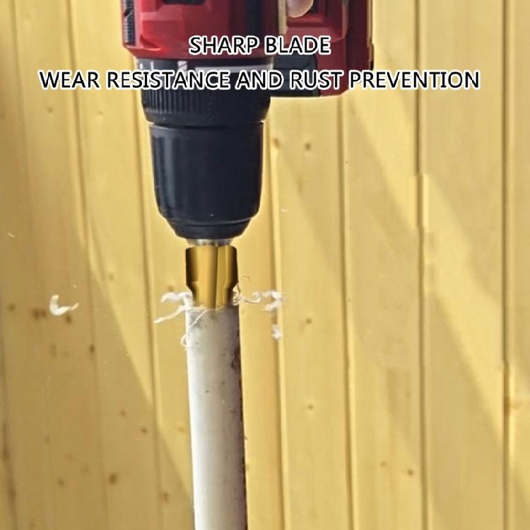 Easy To Use Reaming Drill Bit Pipe Cutter Drill Bit, Coated for Accurate Size Pipe Fitting for Water System