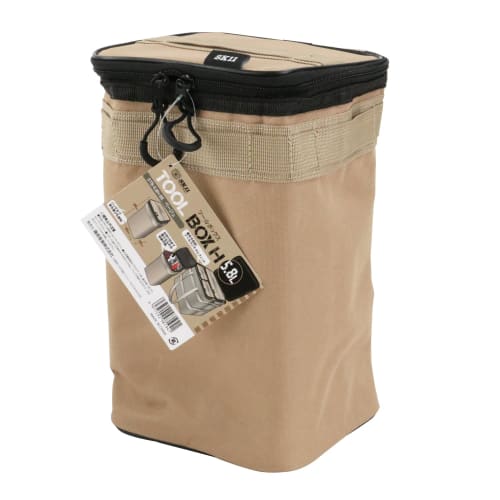 SK11 STB-5.8H-BE Tool Box H Beige 5.8L Tool Bag with Handle for Tool Storage