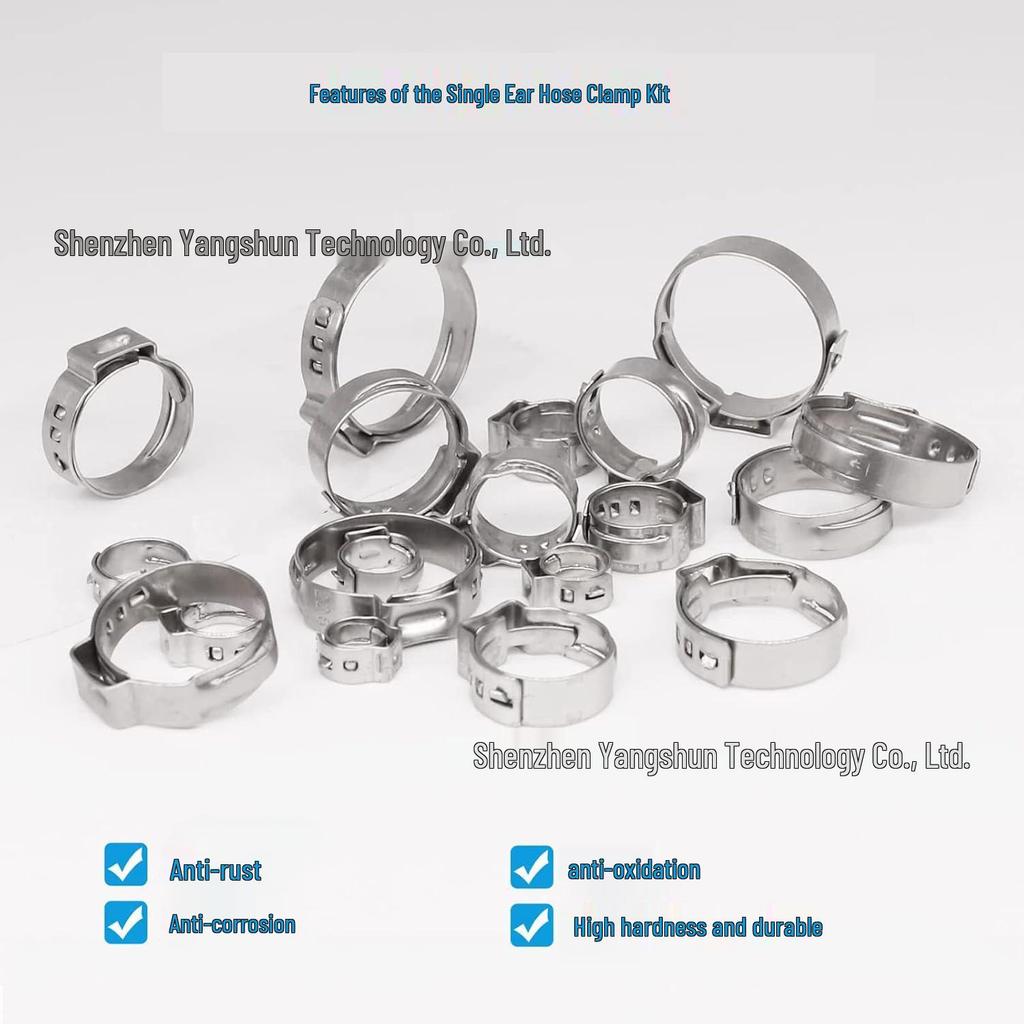 85-Piece 304 Stainless Steel Single Ear Hose Clamp Set (5.8-21mm)