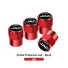 4pcs Car Tire Valve Caps Wheel Air Stem Cap Cover Accessories For JAC Vapour Refine J3 J2 S5 A5 J5 J6 J4 Vapour S2 T8