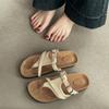 Fashion retro design sense toe cool slippers women wear flip-flops summer new flip-flops Roman sandals