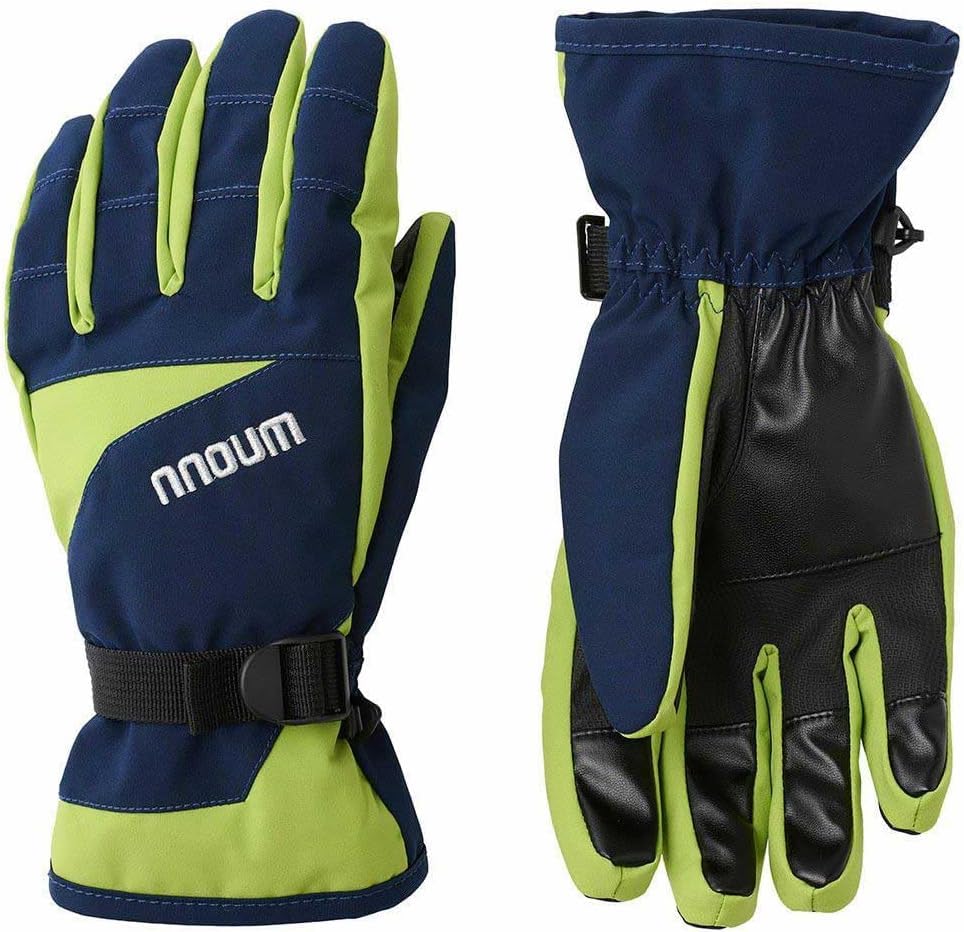MDN M Size Ski Gloves for Easy Movement and Snow NNOUM Ski Water Resistance Lightweight and Men's Gloves, Five-finger Play. Gloves, 10,000mm,