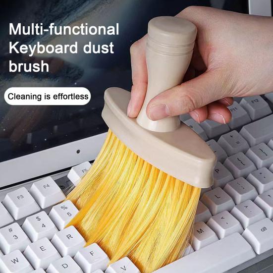 2Pcs Cleaning Brush High-Density Soft Bristles Non-Slip Handle Dust Removal Brush