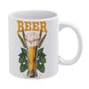 1pc 11oz Double-Sided Printed Beer Lover Mug, Lightweight Ceramic Daily Cup