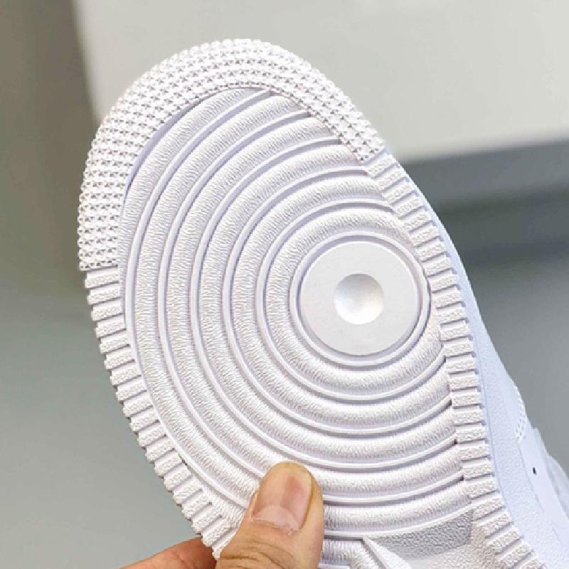 AF1 Air Force 1: Pure White Women's & Men's Low-Top Shoes in Wheat Color - Casual Couple Style.