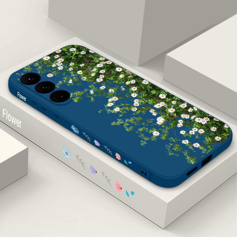 Custodia INS con Stampa Girasole Per Samsung S26 S25 Ultra S24 S23 S22 Plus S21 FE A15 A16 A17 A35 A36 A54 A55 A56 5G Cover Morbida in Silicone