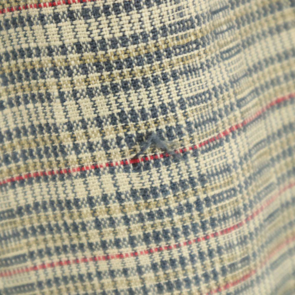 Givenchy 90s Linen Old Check Pattern Jacket 9 Brown Women Used