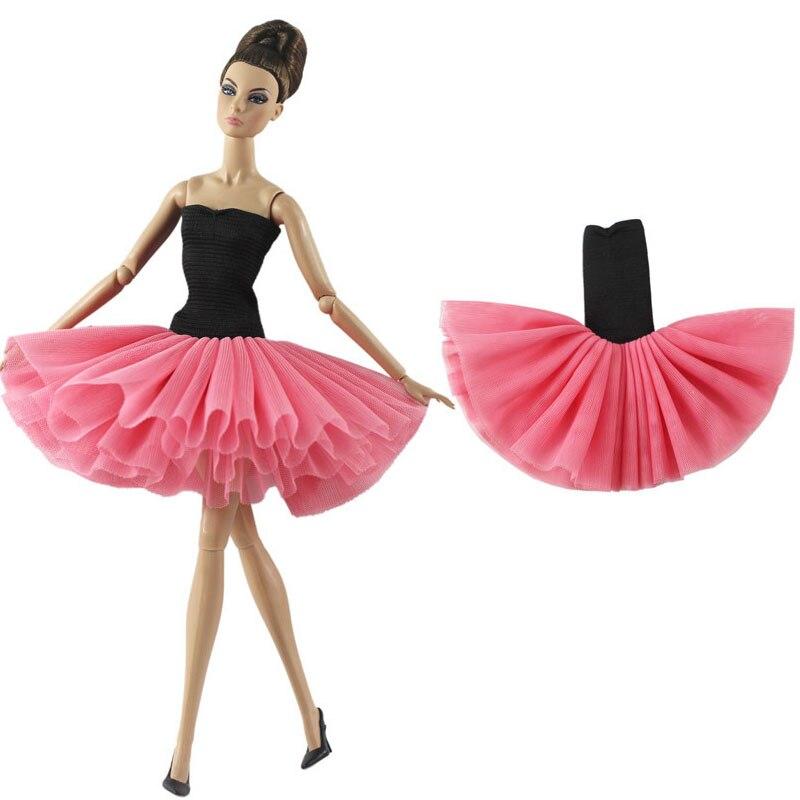 Mode Puppe Kleidung Für Barbie Puppe Tutu Kleid Off-schulter Ballett Kleider Für Barbie Outfits 1/6 Puppen Zubehör