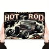 Metal Poster Vintage Hot Rod 8x12 Inch Retro Garage Bar Wall Art