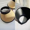 Summer Lightweight Sun Hat with And Rear Hat Foldable Straw Hollow Top Headband