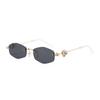 Jennie's Rimless Silver Polygonal Diamond-Studded Sunglasses - Pure Desire & Luxurious Lightness