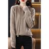 Women's 100% Cashmere Wool Hooded Sweater: Cozy Autumn/Winter Knitwear with Large Hood, Plus Size Options Available.