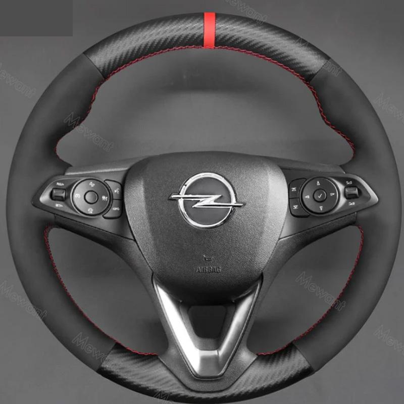 Hand Stitched Black Leather Car Steering
