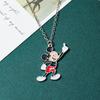 Minimalist Disney Jewelry - Mickey Mouse Enamel Charm Necklace for Daily Wear