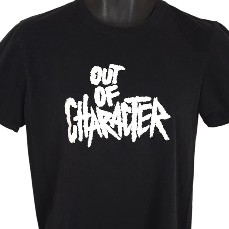 

Out Of Character T Shirt Mens Size Small Black Graphic Tee L