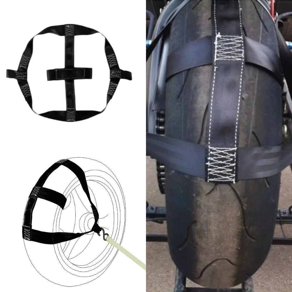 Heavy Duty Wheel Securing Strap Foldable Motorcycle Tie Down Strap Tow Truck Use