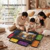 Folding Cross-Stitch Puzzle Workbench with Felt Surface - Educational Toy & Storage Solution