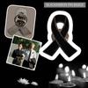 New Portable Memorial Black Ribbon Brooch Souvenir Black Alloy Badge Accessory Queen Black Badge Pin For Funerals and Mourning