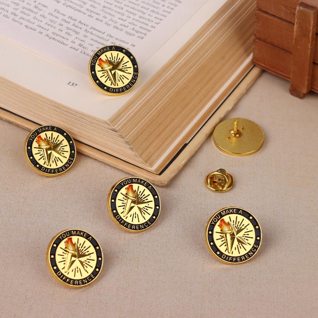 30 Pcs Employee Of The Month Lapel Pin Employee Enamel Pins Gold Plated Enamel Employee Pin Employee Appreciation Pins Employee