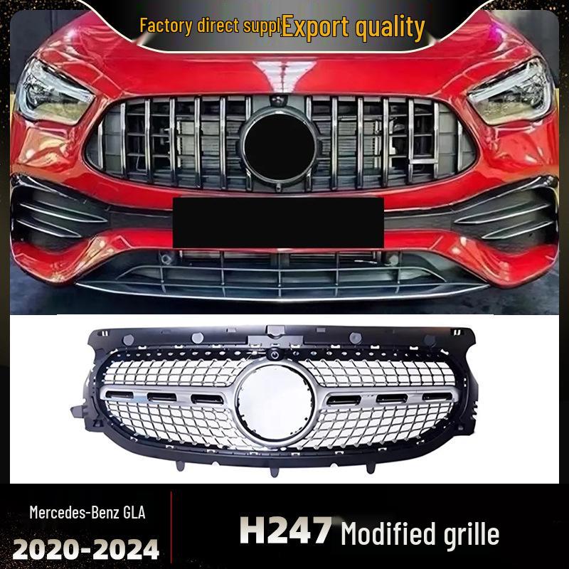 GT Vertical Bar Grille Replacement for 2020-2024 Mercedes-Benz GLA H247 Overseas Version