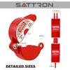 2 Sets Gate Valve Lockout and Safety Padlocks, Valve Lockout Device for 1 to 2-1/2 inch Diameter Valve Handles, Suited for Outdoor Water Spigot