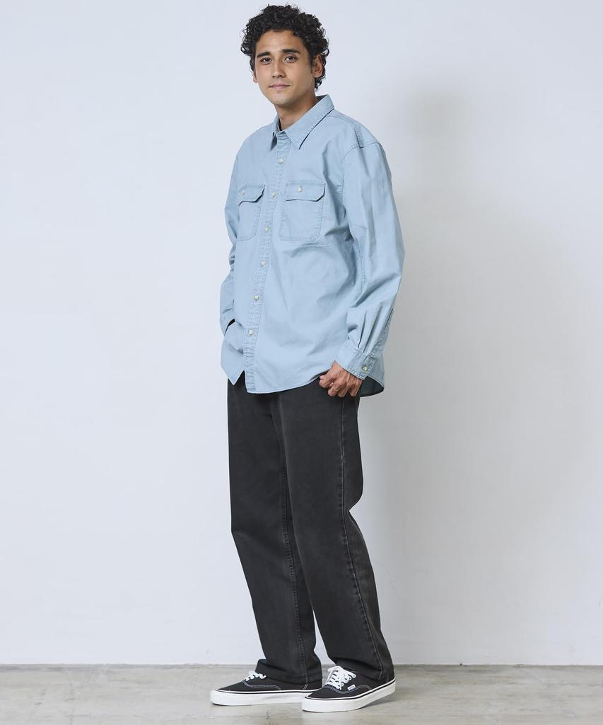 LL Bean Men's Sunwash Canvas Shirt, Long Sleeve, Japan Fit, Size L, Juniper Green, 1000031831