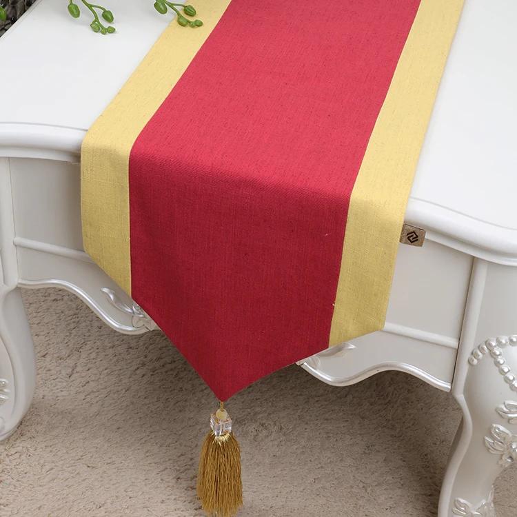 Cotton Plain Linen Table Runner Long Decoration Christmas Wedding Modern Coffee Tablecloth Rectangle Dining Table Pads Placemats