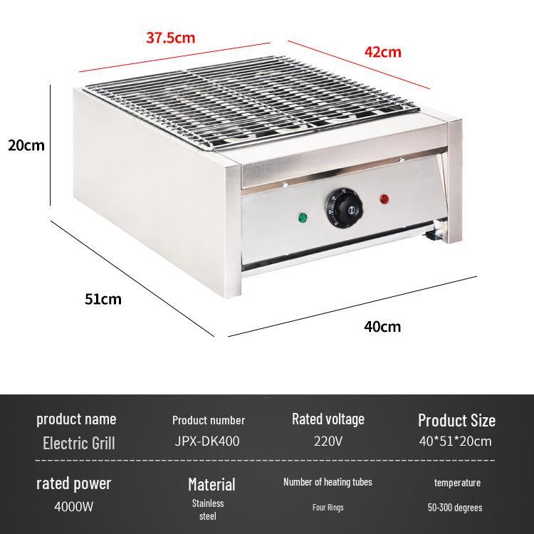 Commercial Smokeless Oyster Grill Oven - Night Market & Home Use