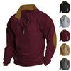 2025 Autumn New Style, Men's, Outdoor Leisure, Embroidered Color Matching, Stand Up Collar Long Sleeved, Hoodie, Autumn and Winter Interior Outfit