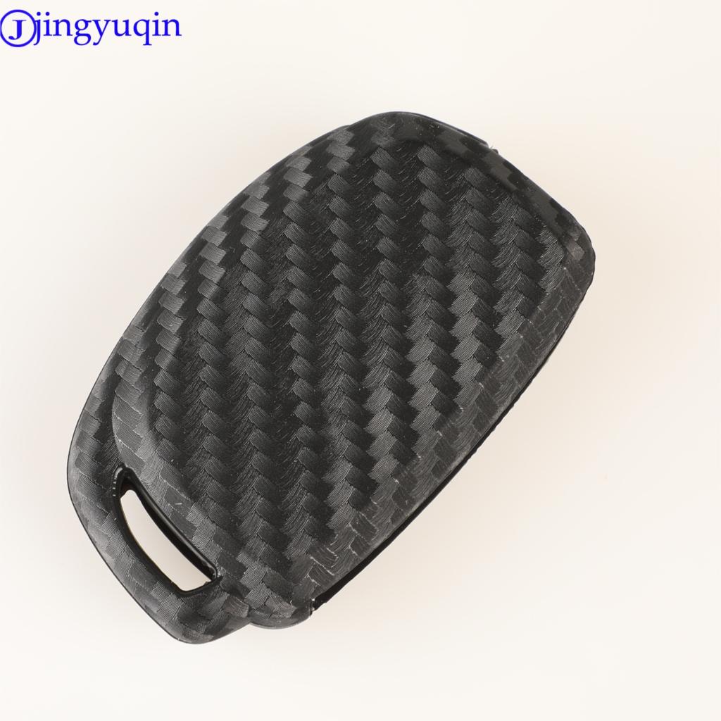 Jingyuqin Carbon Silicon Husă Cheie Auto 3/4 Butoane Pentru Hyundai Creta I10 I20 Tucson Elantra Santa Fe 2016 2017 2018
