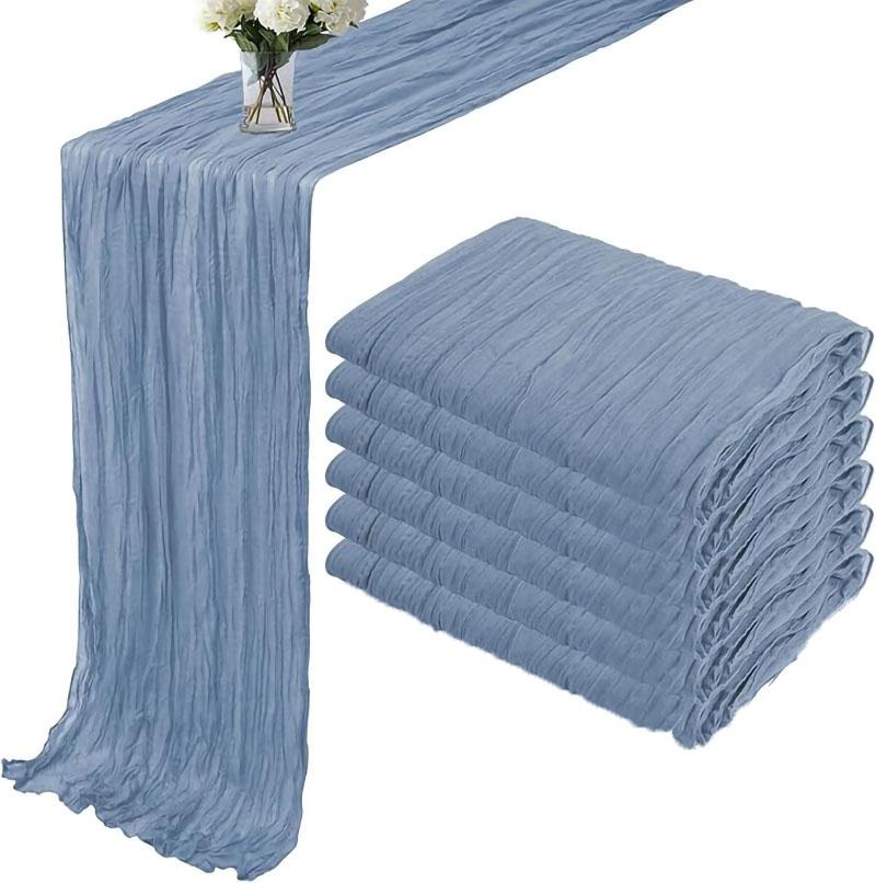 5 Stück Käsetuch Tischläufer, Rustikaler Läufer Gaze Boho Hochzeitsdeko Romantischer Tischläufer für Hochzeits- Geburtstagsfeier Dekoration