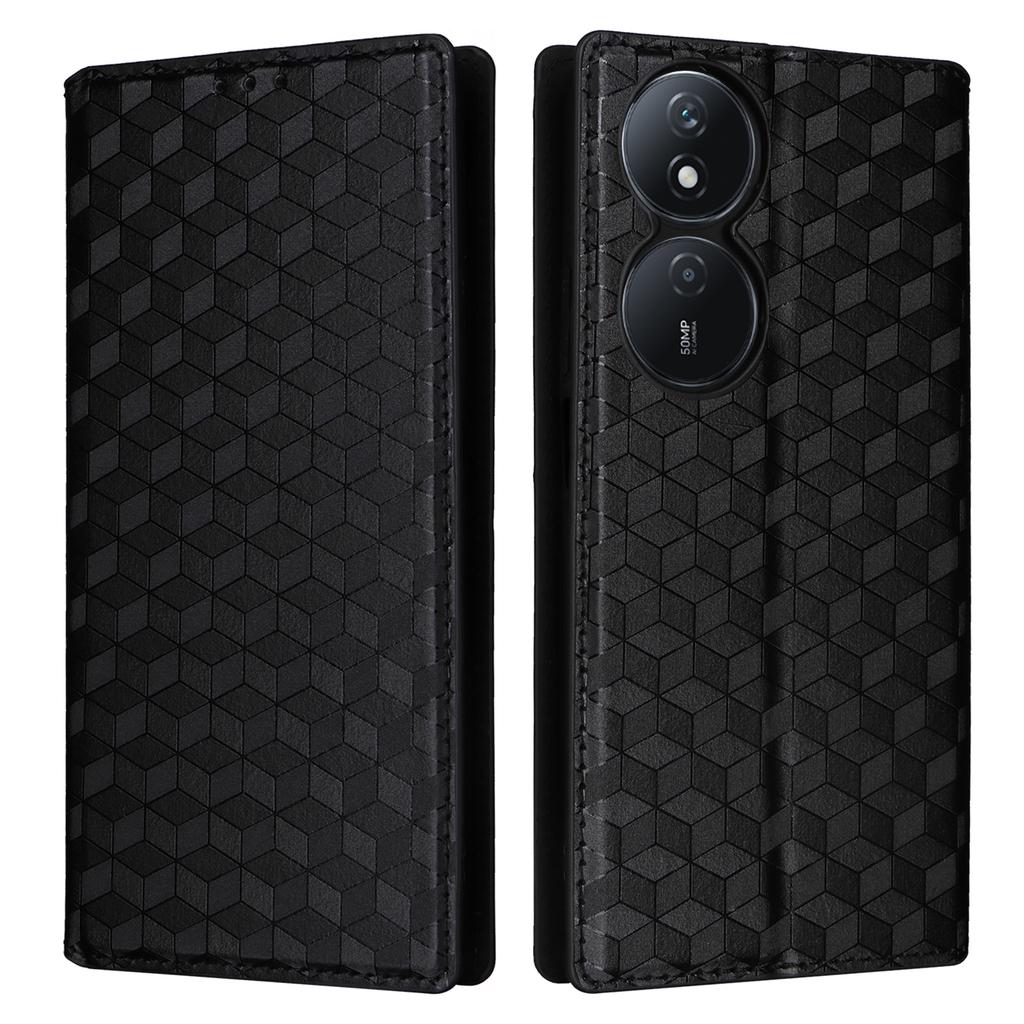 For Honor X7b 4G/X7b 5G/90 Smart/Play 50 Plus 5G/Play 8T 5G Case Rhombus Pattern Automatic Closing Protective Cover