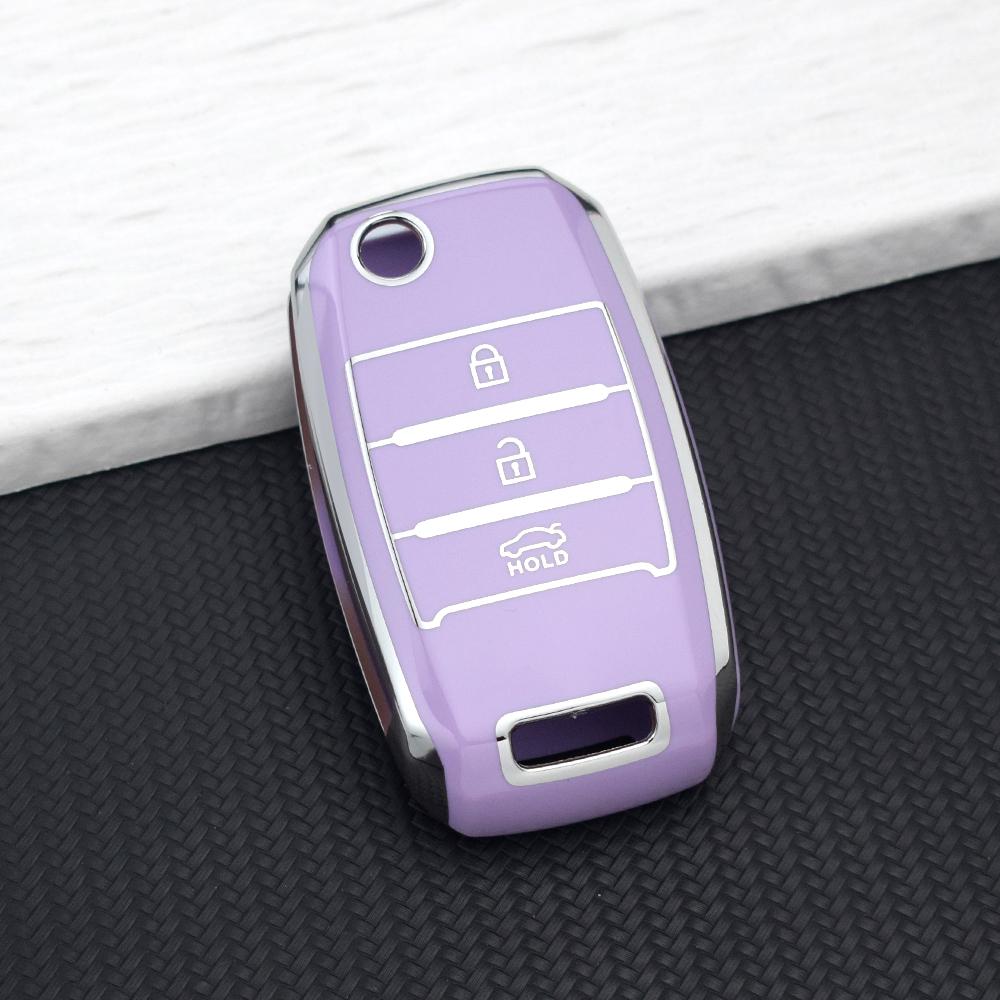 TPU Car Remote Key Case Cover Fob Shell for Kia K5 Sportage K3 K2 Forte Rio Cerato Ceed Picanto Optima Sorento Stinger KeyChains