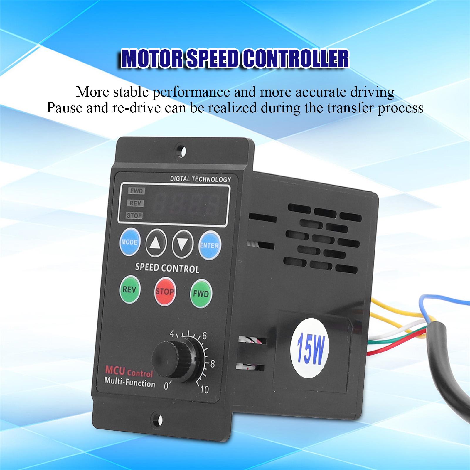 52 Regulátor rychlosti motoru Digitální displej Elektrický reostat Jednofázový AC 220V(15W )