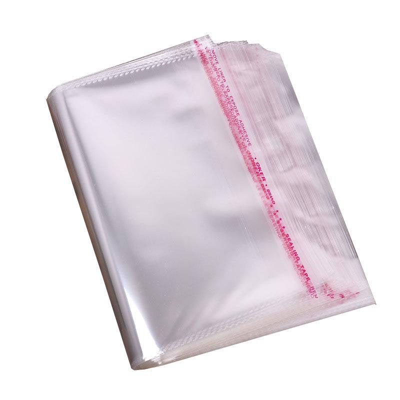Clear PE Plastic Self-Sealing Clothing Packaging Bag - Transparent Storage with Adhesive Strip