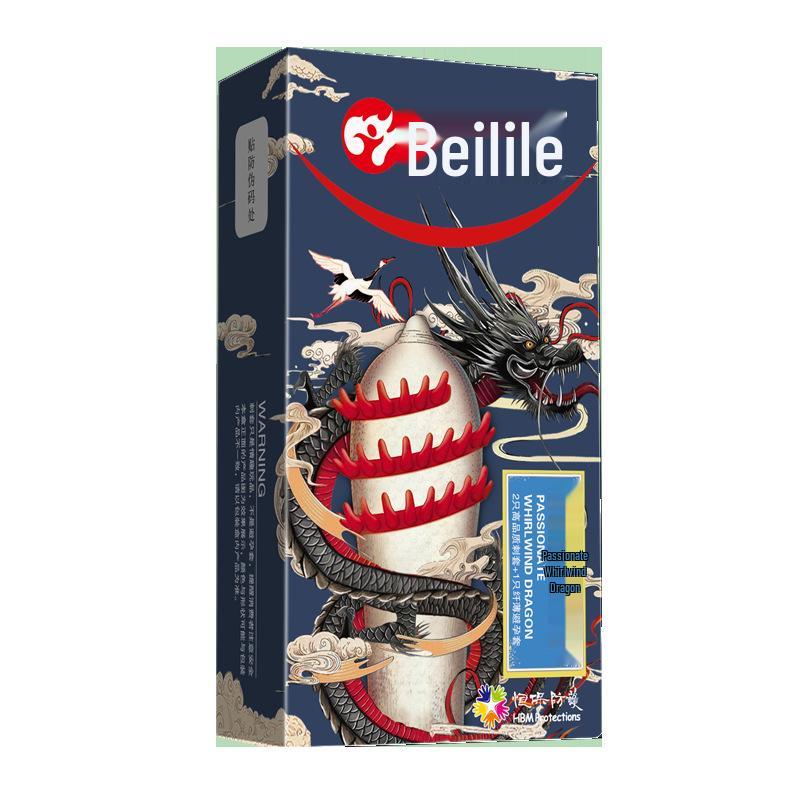 Bailile Prickly Silky Ribbed Condoms - Light & Thin 3D Texture for Adults