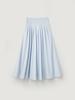 BEMUSE MANSION Tuck Pleats Long Skirt - Light Blue
