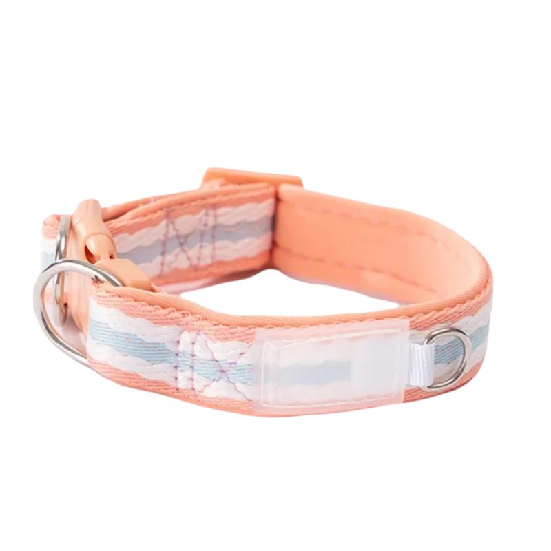 

Cotton Dog Collar, Cute Puppy Collar with Plastic Buckle, Adjustable Soft Natural Fabric Pet Collar for Small Medium Large Dogs S помаранчевий