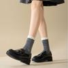 Female Autumn Thin New Lovely Pure Color Bubble Mouth Tube Cotton Socks