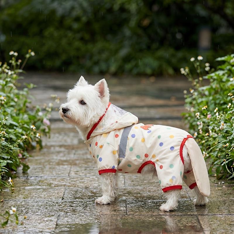 

1Pcs Pet raincoat cartoon raincoat small dog dog clothing rain cape XXL