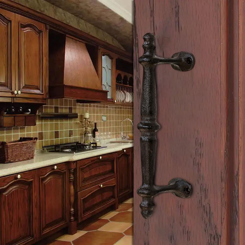 Cast Iron Gate Handle Sturdy Creative Multipurpose Easily Install Heavy Duty Vintage Rustic Retro Cabinet Door Handle